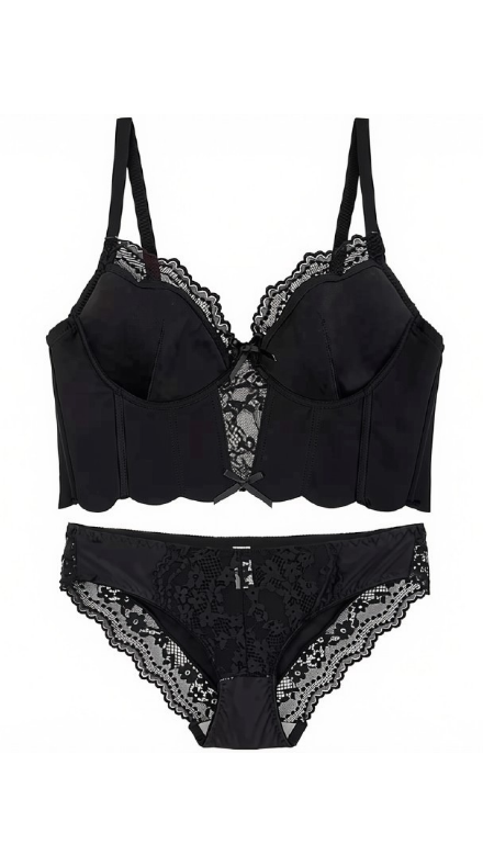Conjunto de Lenceria Corset Encaje Marie